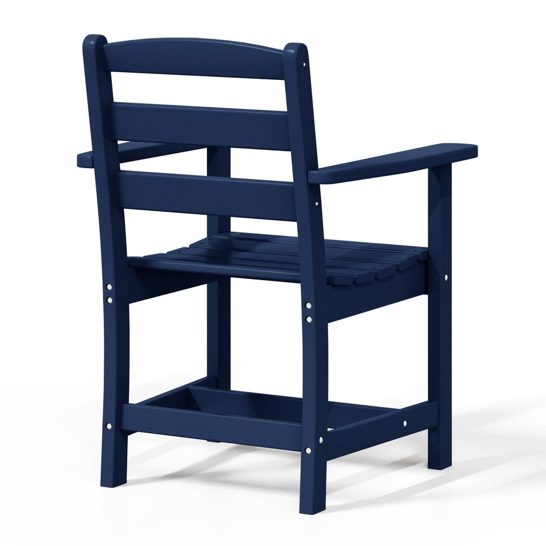 Ashore Outdoor HDPE Patio Classic Dining Arm Chair