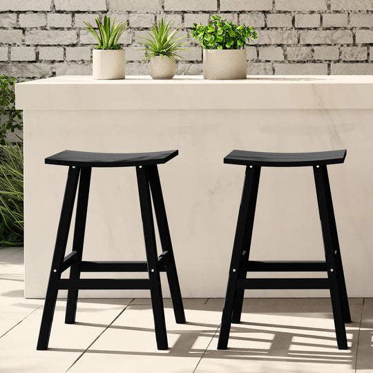 Malibu 2 piece set of 29" height Outdoor / Patio Saddle bar stools