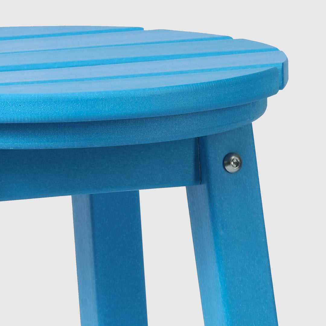 Malibu 24" HDPE Outdoor Patio Round Counter Height Bar Stool