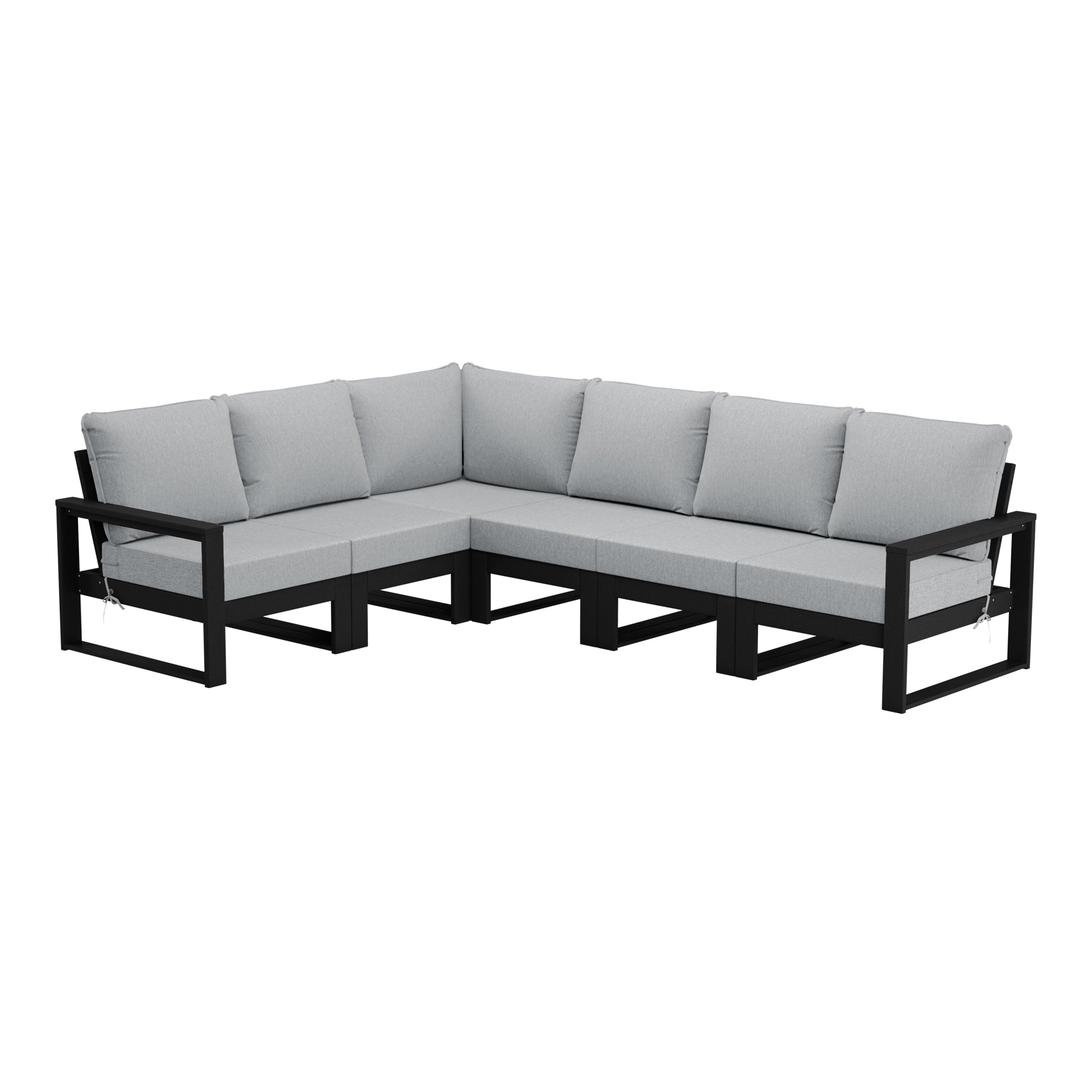 Montara 6-Piece Outdoor L-Shaped Patio Corner Sectional Sofa Conversation Set
