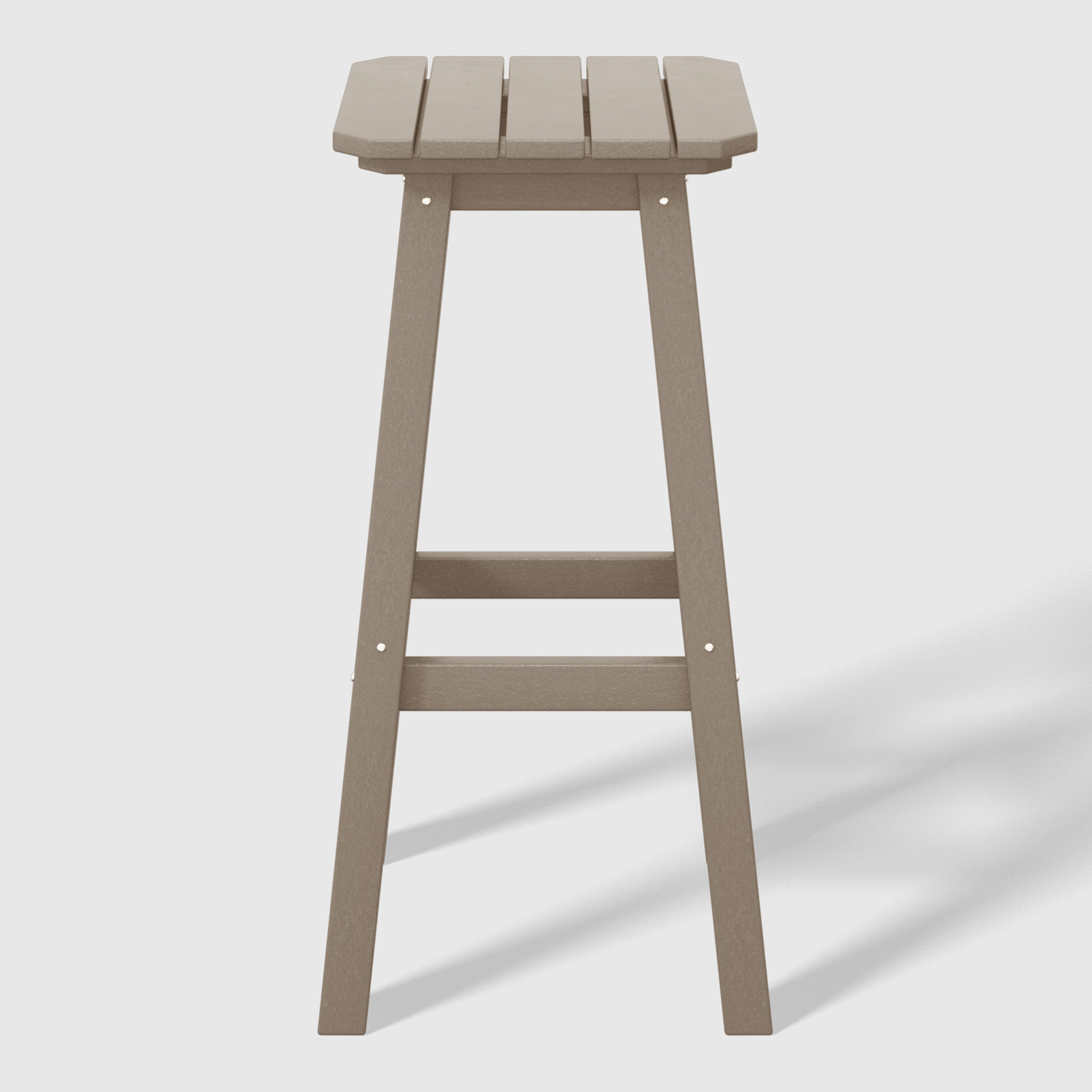 Malibu 29" HDPE Outdoor Patio Square Backless Bar Stool