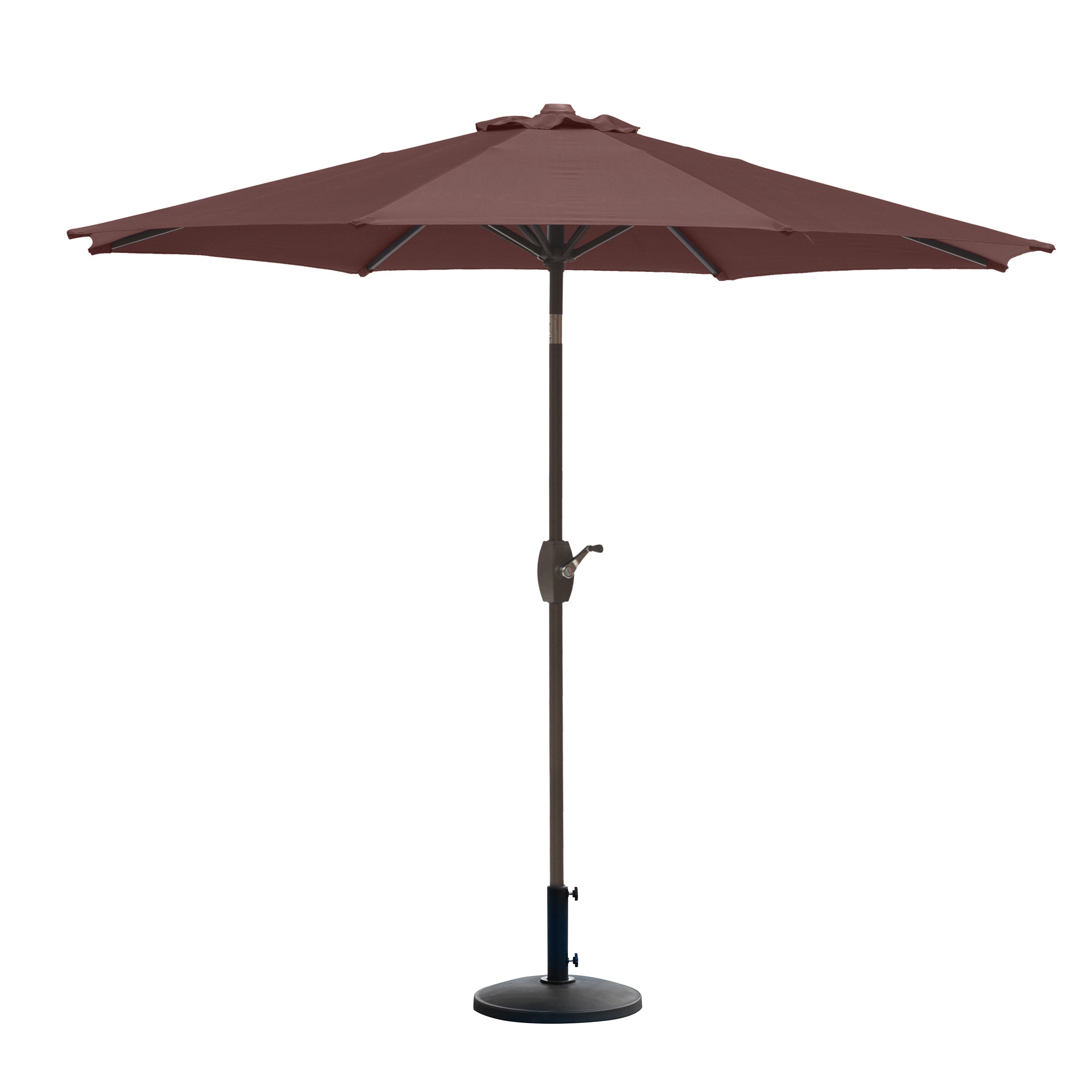 Paolo 9 ft. Patio Table Umbrella with tilt, crank features and free standing weight base kit