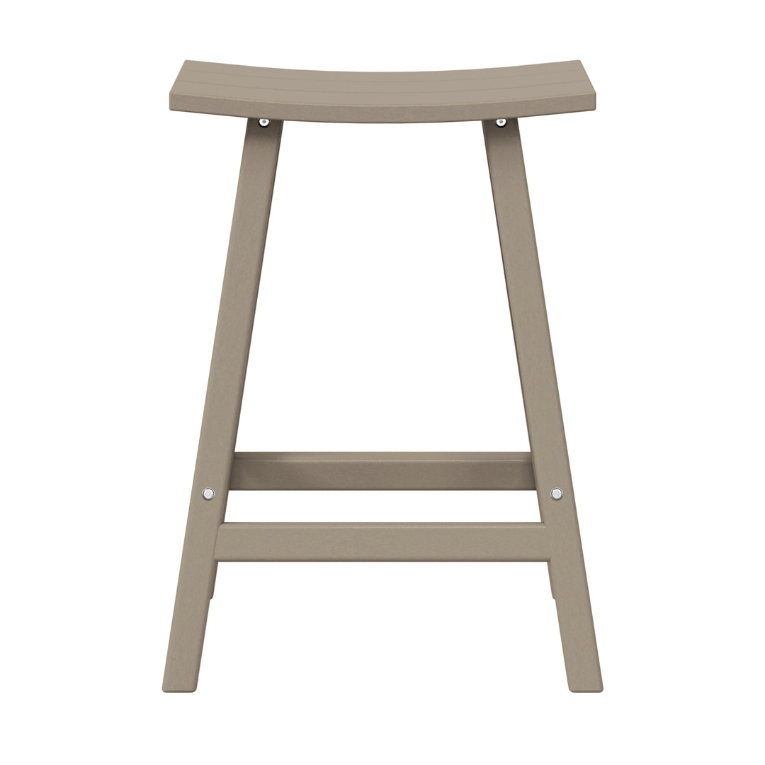 Malibu 24" height Outdoor / Patio Saddle bar stool