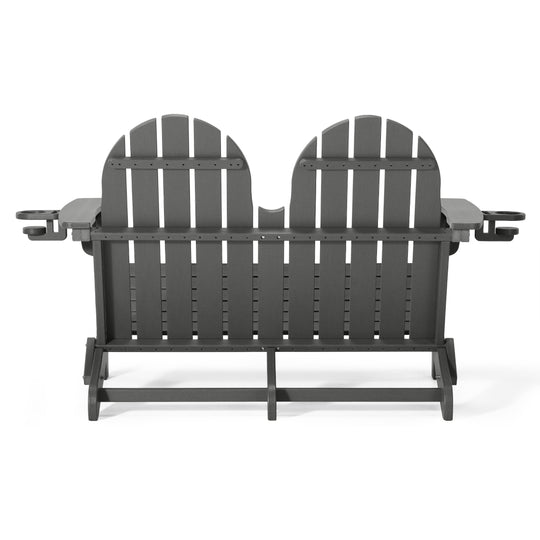 St. Augustine Outdoor Patio 49" HDPE Folding Adirondack Garden Bench