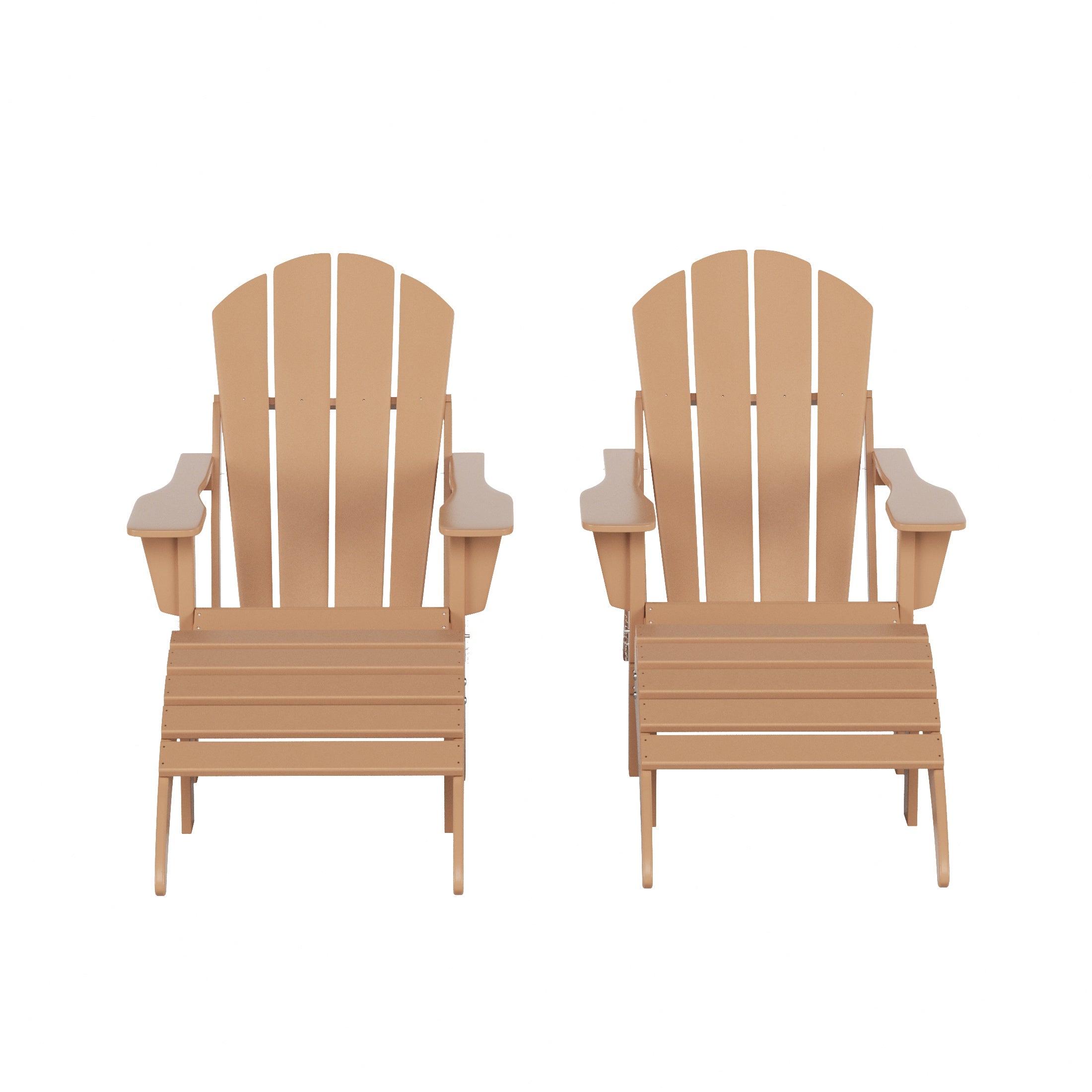 Malibu 4-Piece set classic Adirondack chairs with ottoman (2 seater)