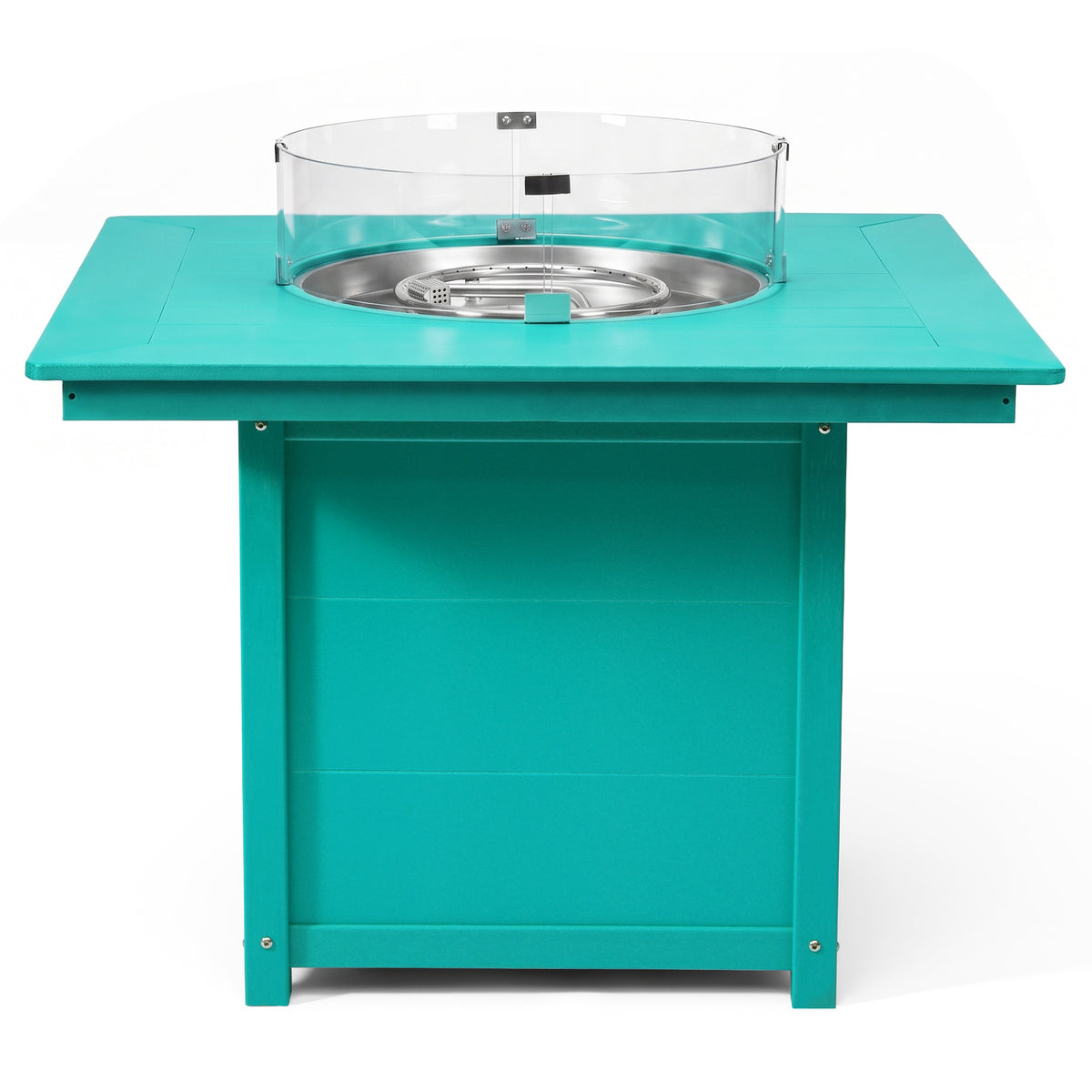 Helios Modern Outdoor Patio Propane 42" Square Fire Pit Table