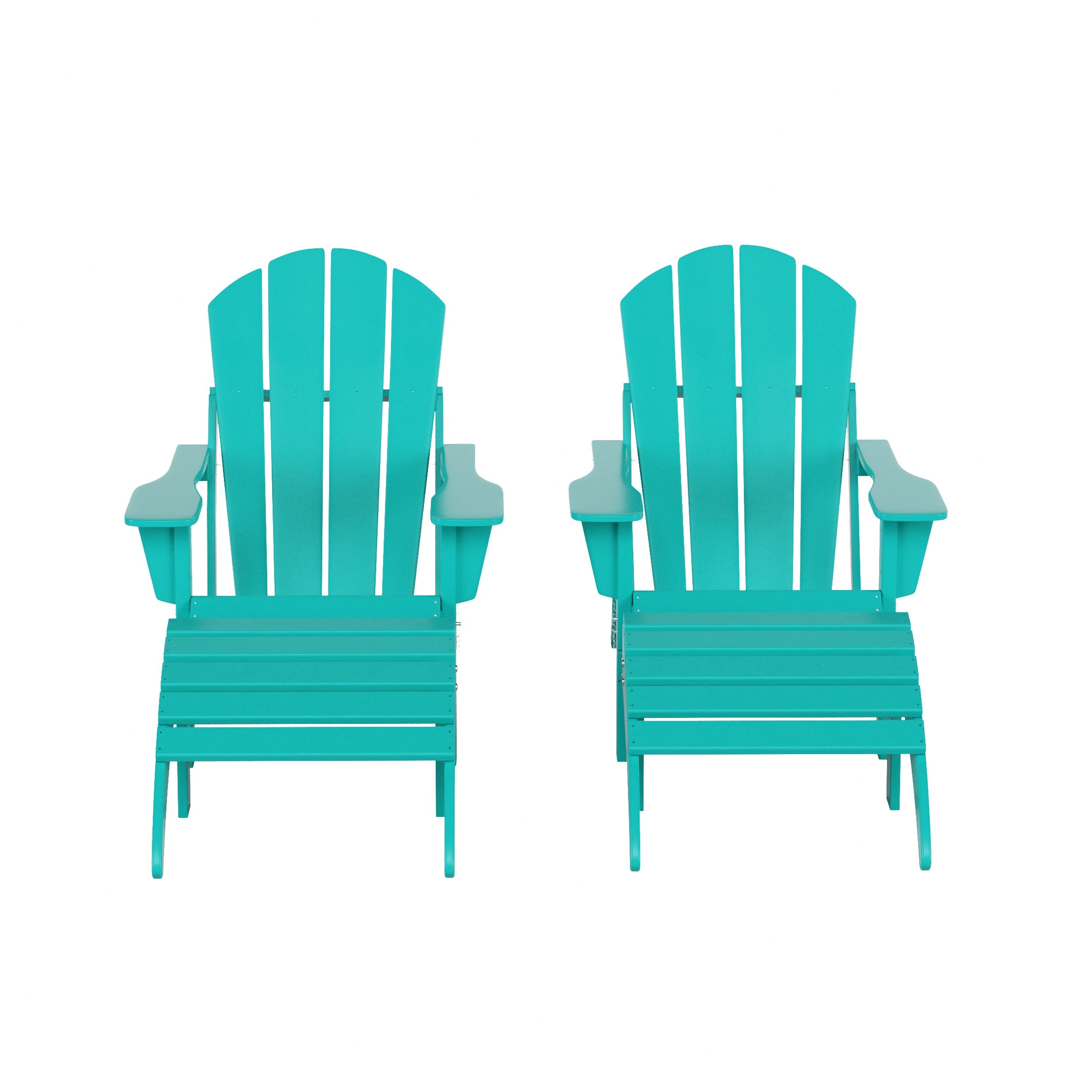 Malibu 4-Piece set classic Adirondack chairs with ottoman (2 seater)