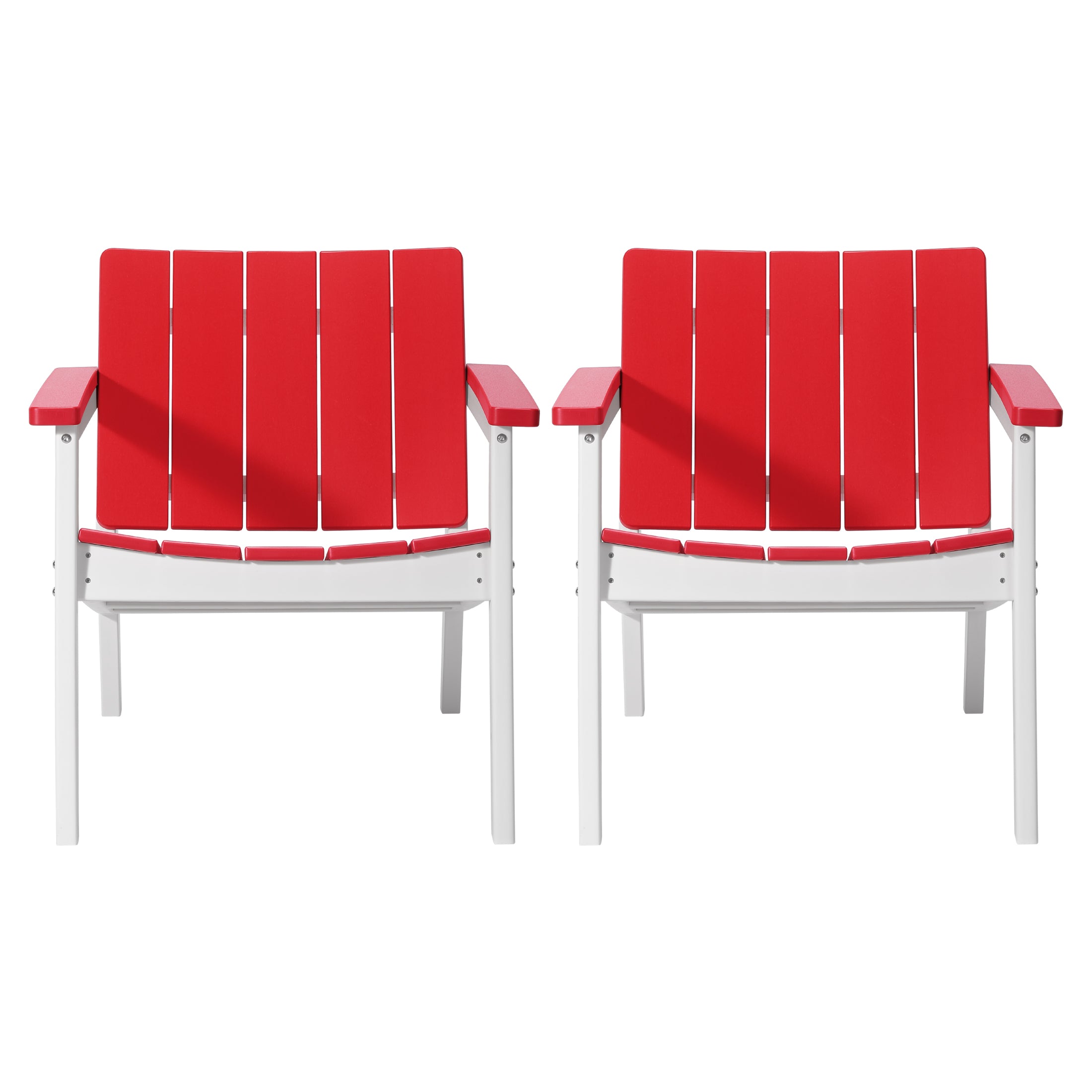 Pacifica Outdoor HDPE Modern Patio Club Armchairs (Set of 2)