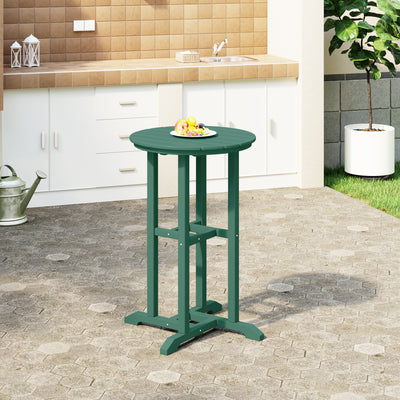 Malibu 37" Counter Height Round Outdoor Patio Bistro Bar Table