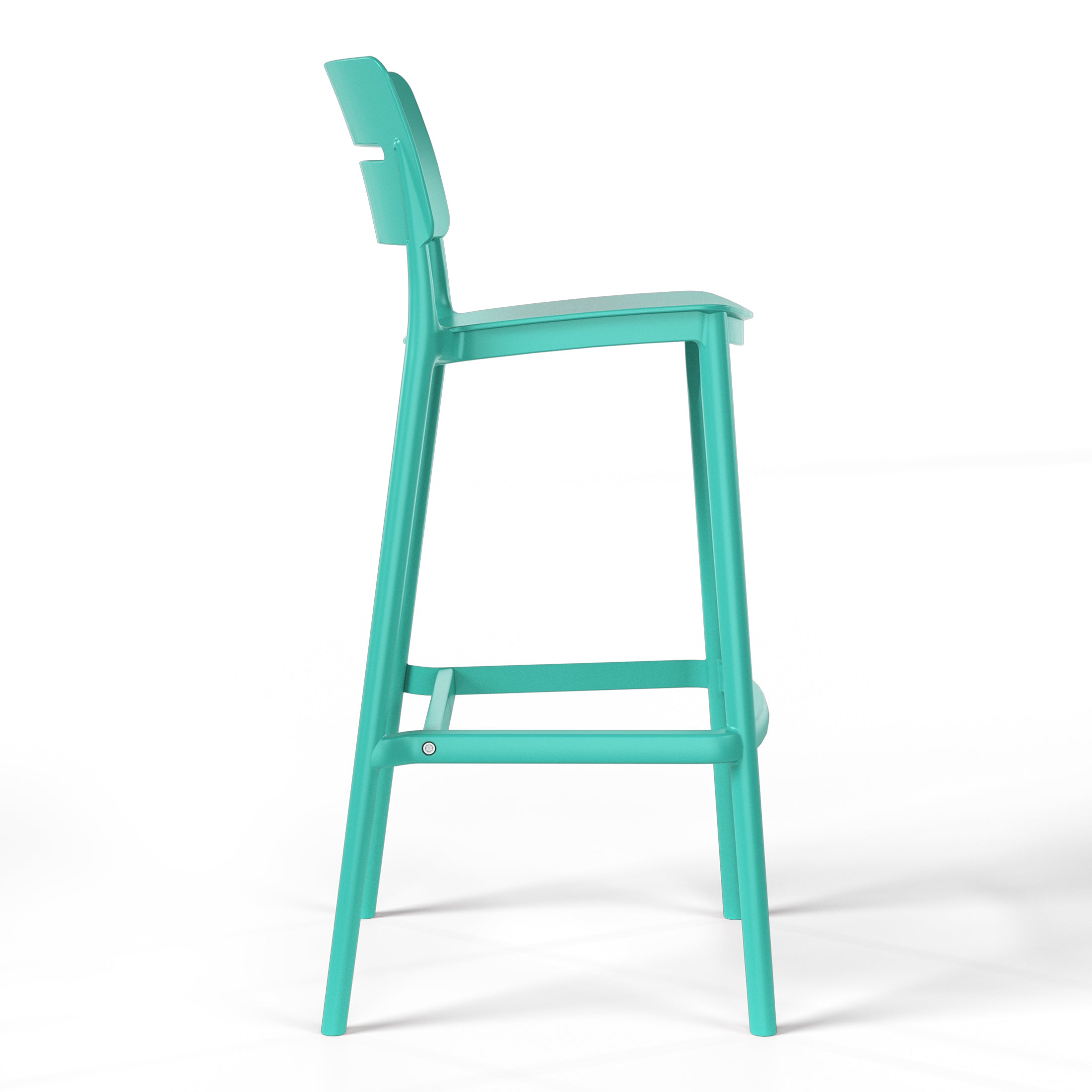 Playa Stackable Polypropylene Resin Plastic Outdoor Patio Bar Stools (Set of 2)