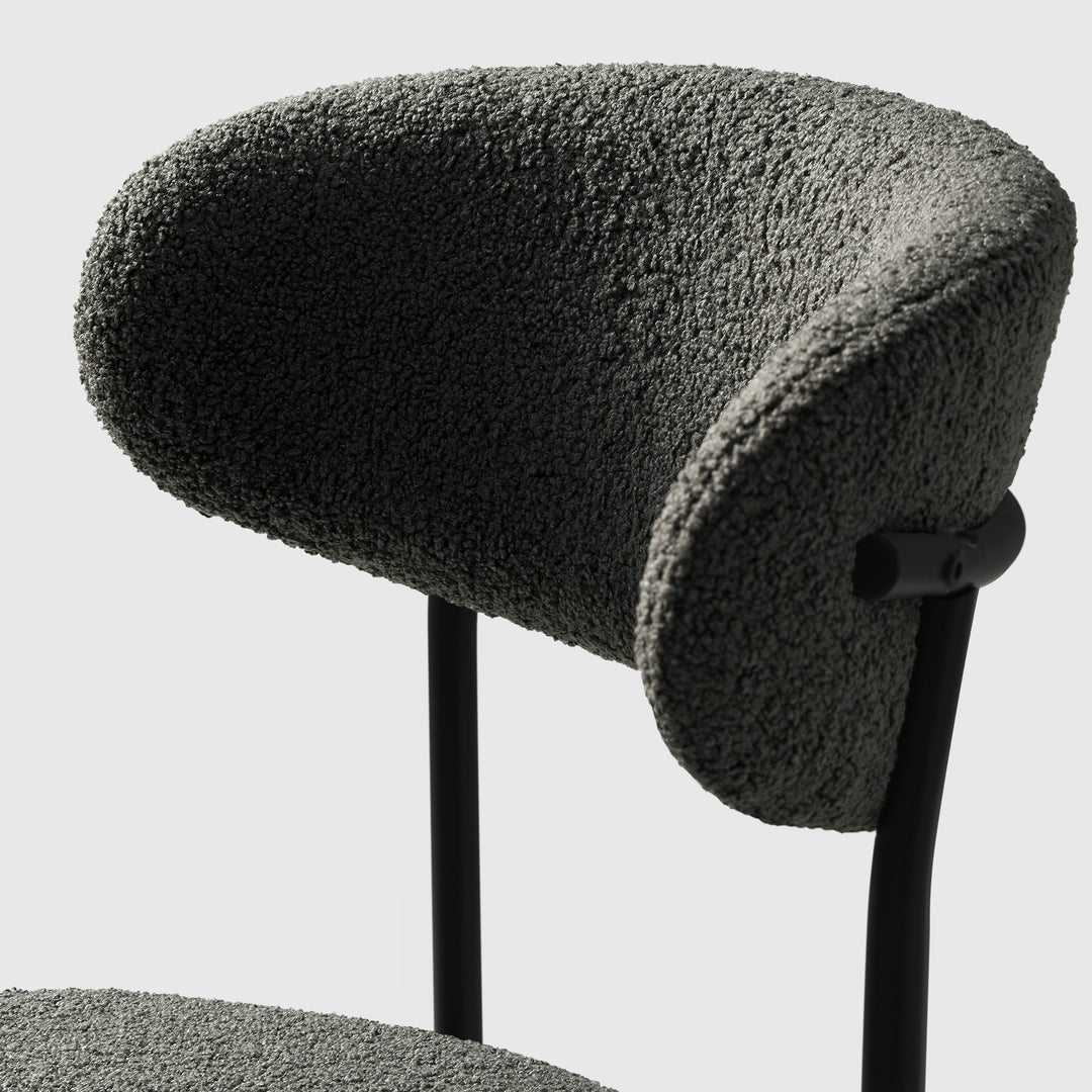 Alexandria Mid-Century Modern Upholstered Sherpa Round Dining Chairs (Set of 6)