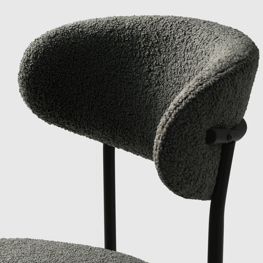 Alexandria Mid-Century Modern Upholstered Sherpa Round Dining Chairs (Set of 4)