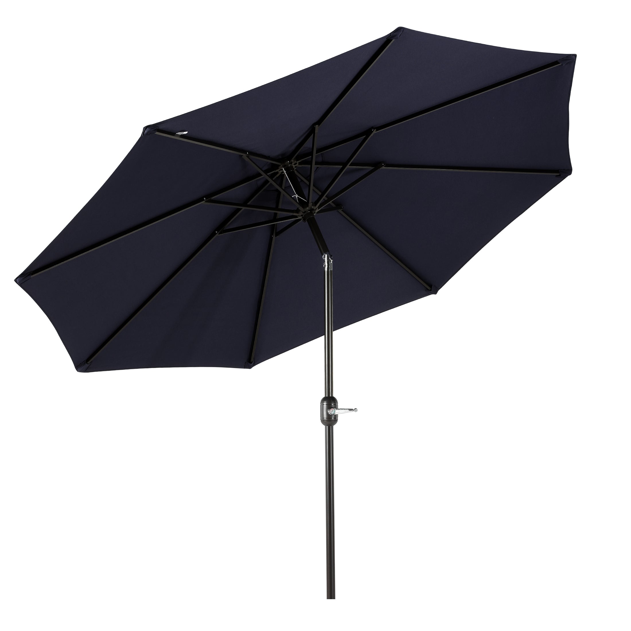 Paolo 9 ft. Patio Table Umbrella with Bronze color round free standing weight base kit
