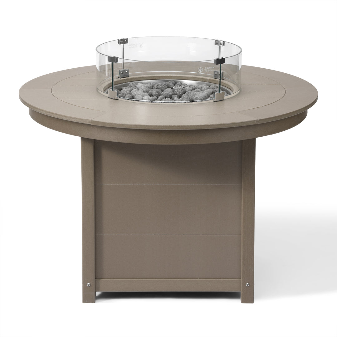 Helios 47" Modern Outdoor Patio Propane Gas Round Fire Pit Table