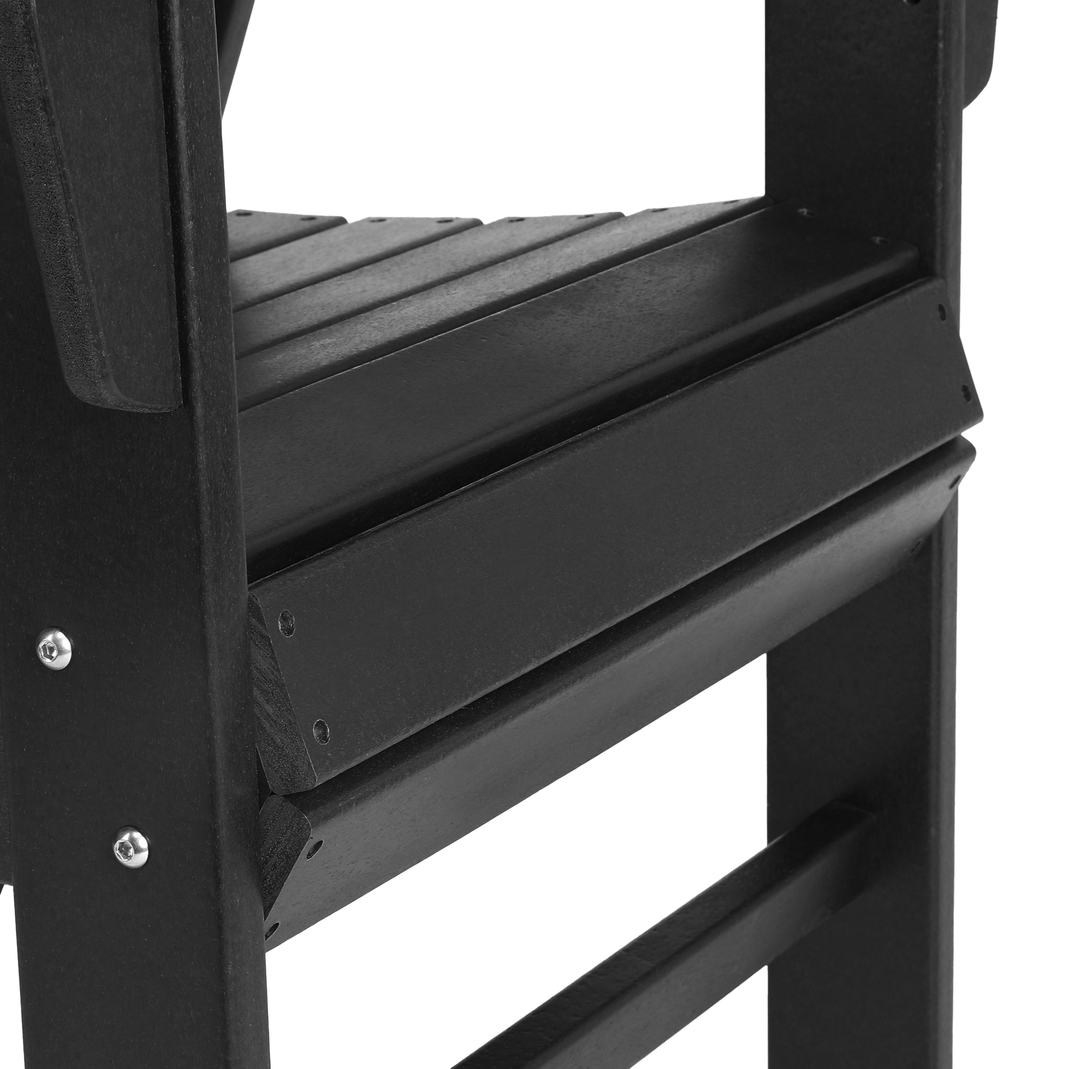 Ashore Outdoor Patio HDPE Plastic Modern Adirondack Dining Chairs (Set of 2)