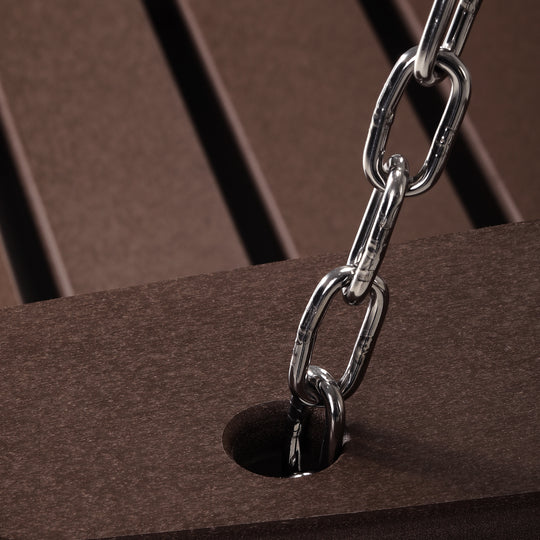 St. Augustine 4ft Outdoor HDPE Poly Farmhouse Hanging Porch Swing With Cup Holders