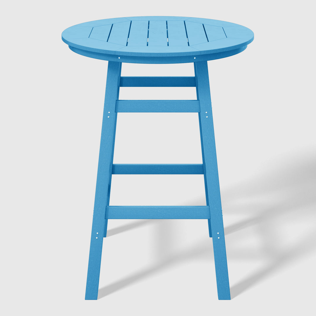 Malibu 5-Piece HDPE Outdoor Patio Dining Bar Bistro Table Set with Bar Stools