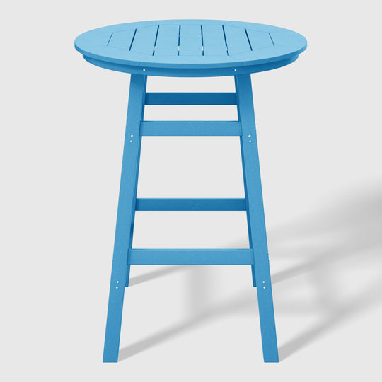 Malibu 5-Piece HDPE Outdoor Patio Dining Bar Bistro Table Set with Bar Stools