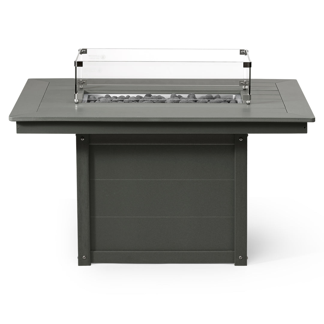 Helios 46" Modern Outdoor 55,000 BTU Patio Gas Propane Rectangle Deck Fire Pit Table