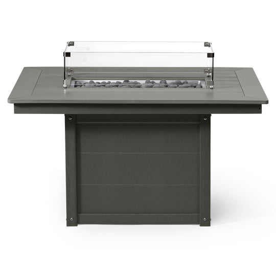 Helios 46" Modern Outdoor 55,000 BTU Patio Gas Propane Rectangle Deck Fire Pit Table