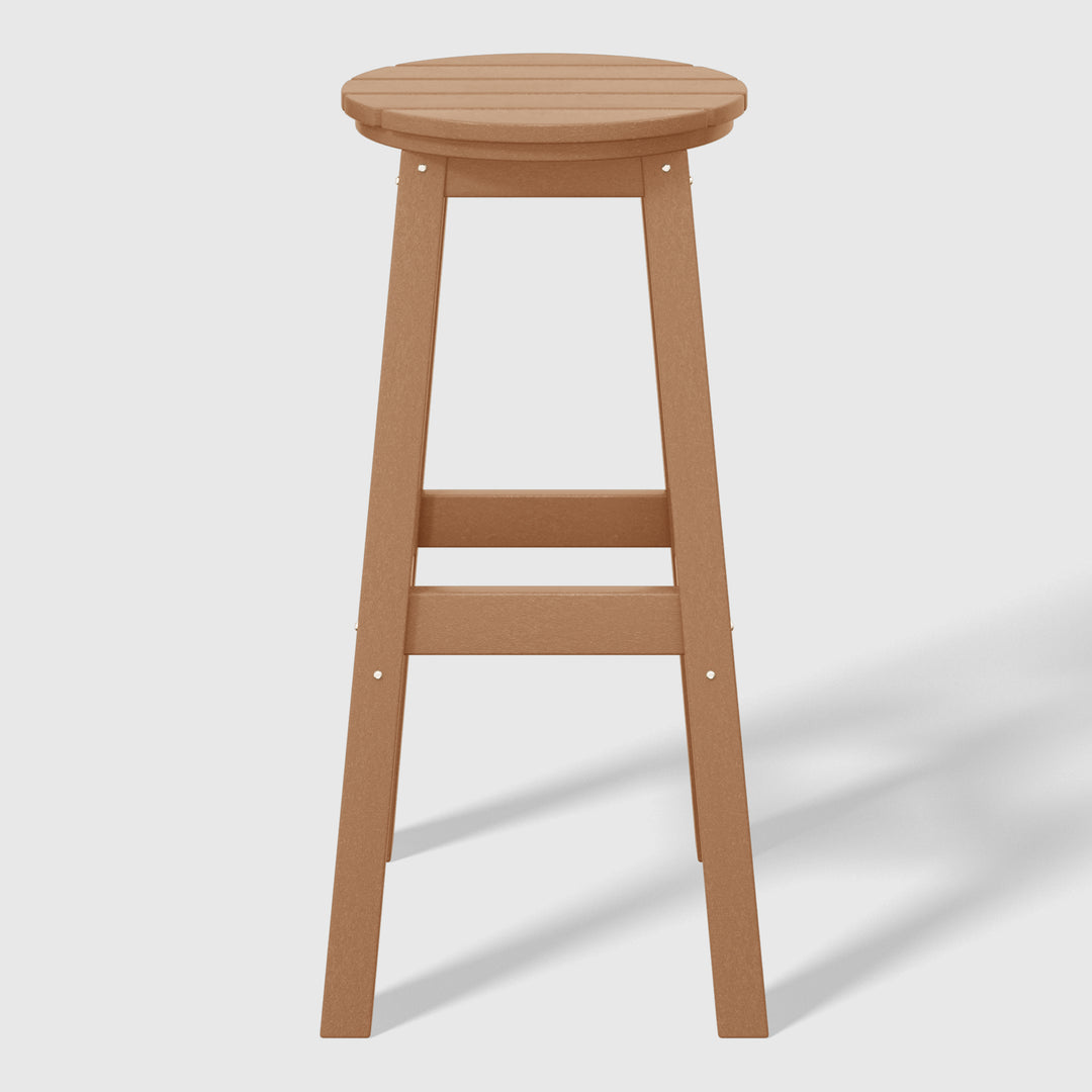 Malibu 29" HDPE Outdoor Patio Round Bar Stool