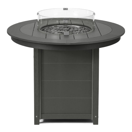 Helios 47" Modern Outdoor Patio Propane Round Counter Height Fire Pit Table