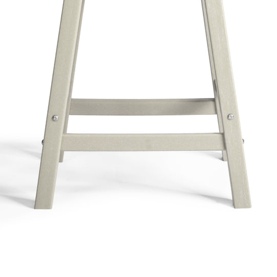 Malibu 24" HDPE Outdoor Patio Counter Height Bar Stools (Set of 2)