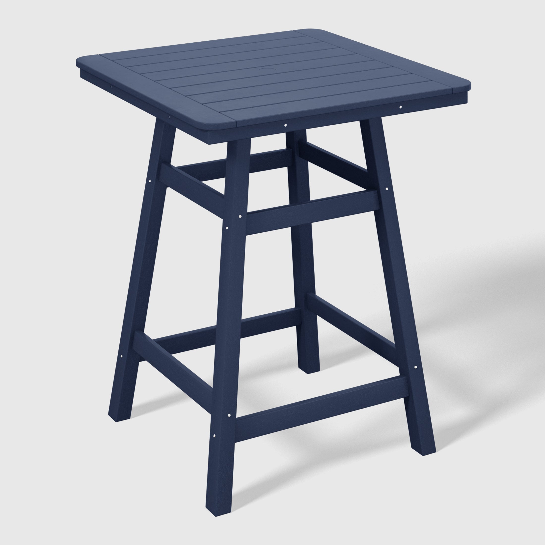 Malibu 30" Square Outdoor Patio Counter High Bistro Bar Table With Umbrella Hole