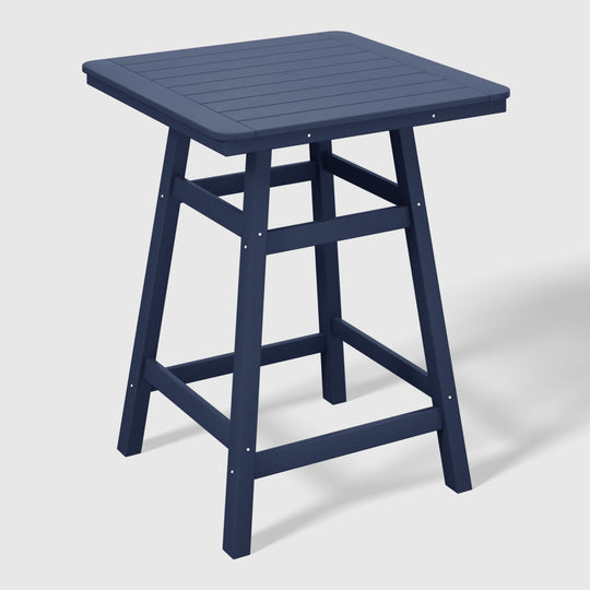 Malibu 30" Square Outdoor Patio Counter High Bistro Bar Table With Umbrella Hole
