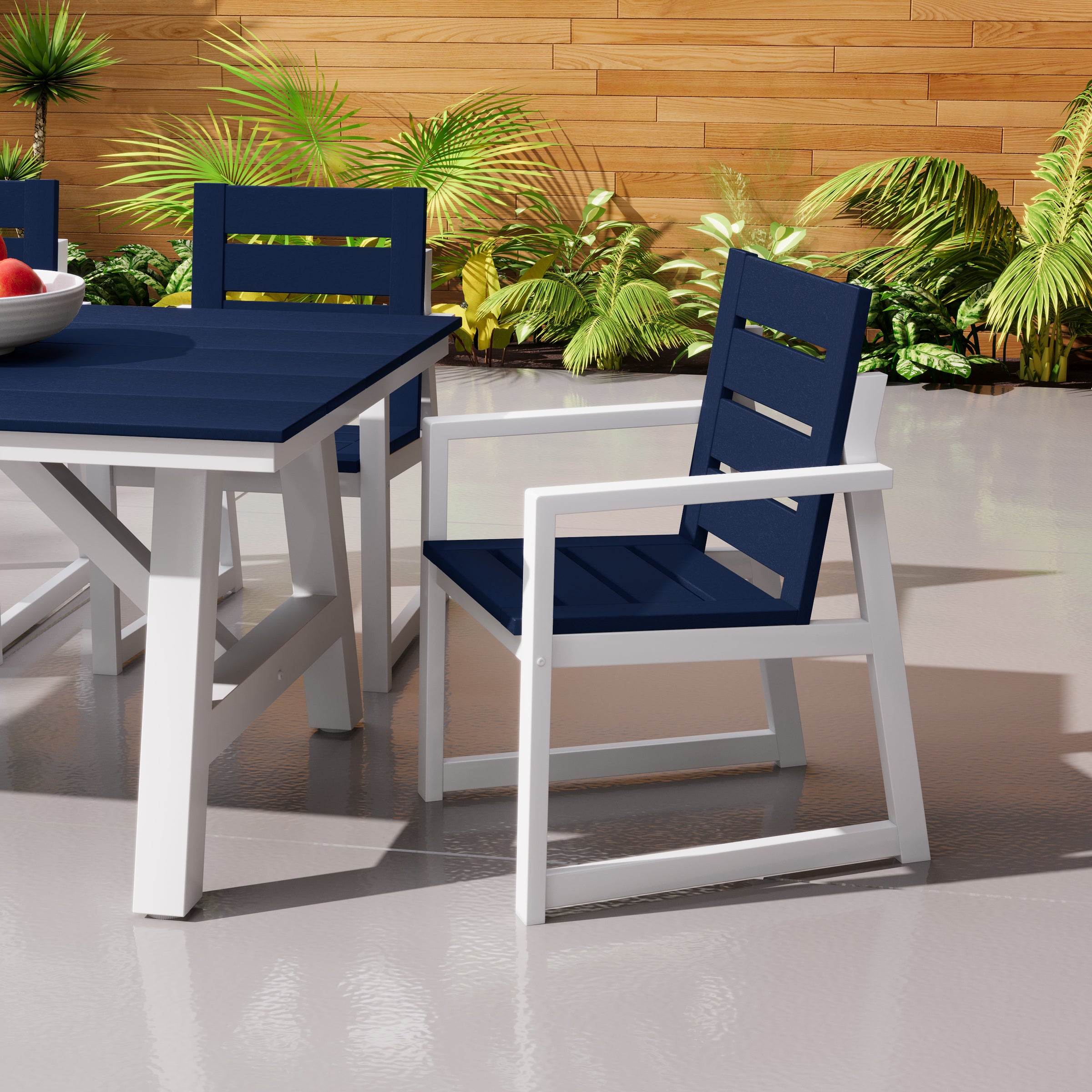 Cape May HDPE Outdoor Patio Dining Arm Chair