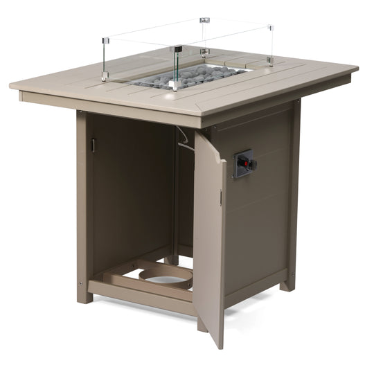 Helios 46" Modern Outdoor Patio Gas Propane Rectangle Fire Pit Table