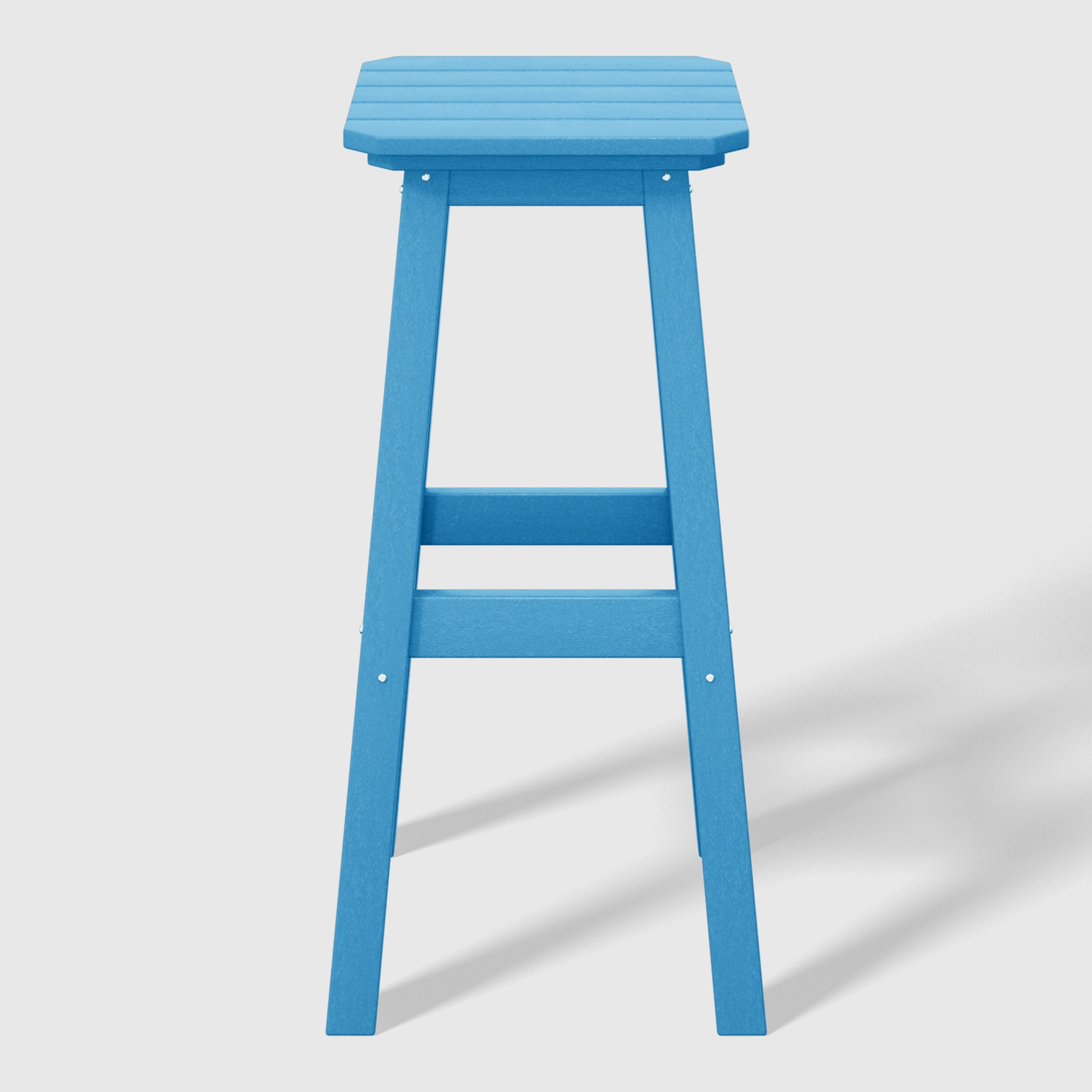 Malibu 29" HDPE Outdoor Patio Square Backless Bar Stool