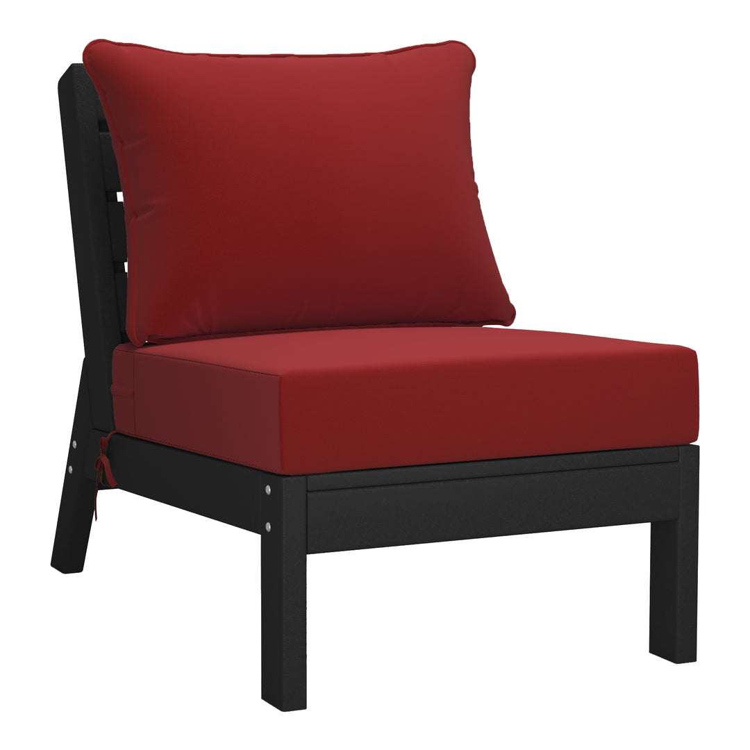 Avalon Outdoor Patio HDPE Sectional Sofa with Patio Cushions