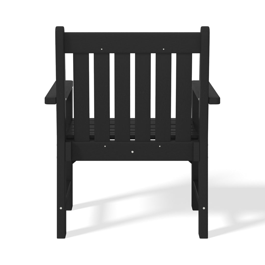 Malibu Adirondack dining arm chair in Black, view 5