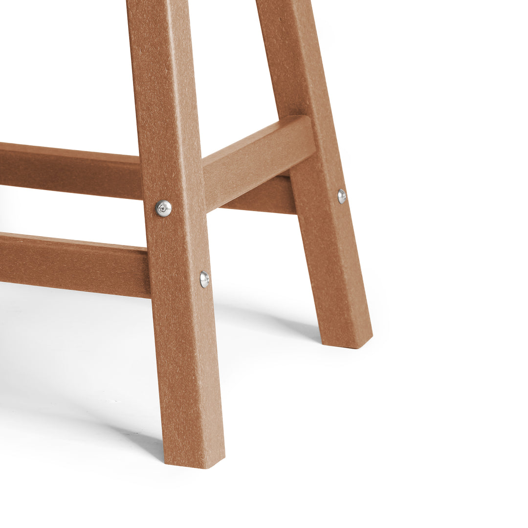 Malibu 24" HDPE Outdoor Patio Counter Height Bar Stools (Set of 2)