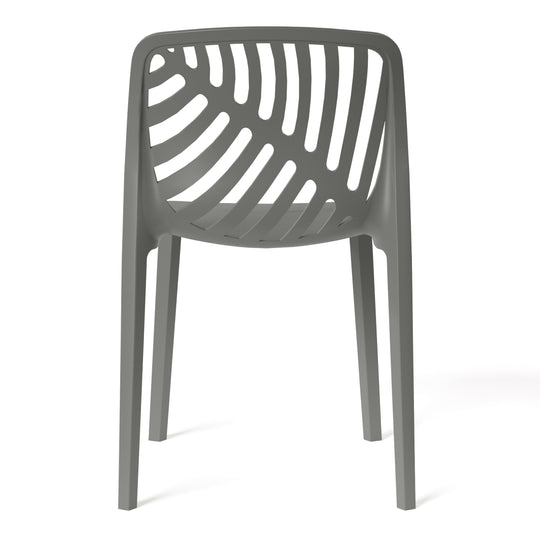 Playa Outdoor Modern Stackable Polypropylene Plastic Patio Bistro Dining Side Chairs (Set of 2)