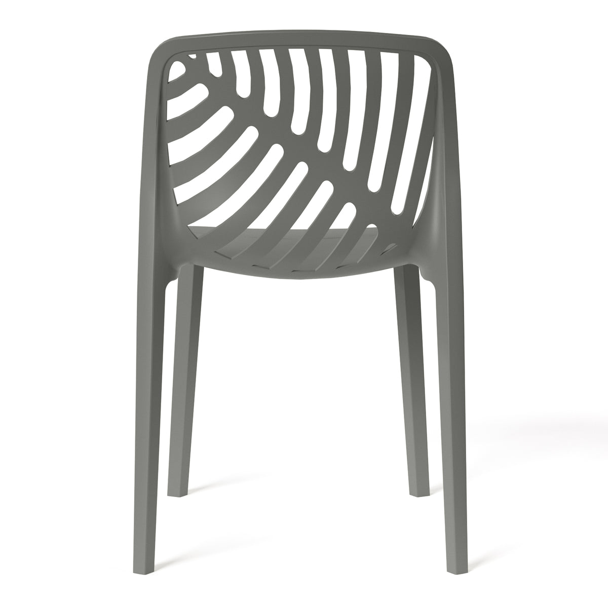 Playa Outdoor Modern Stackable Polypropylene Plastic Patio Bistro Dining Side Chairs (Set of 2)
