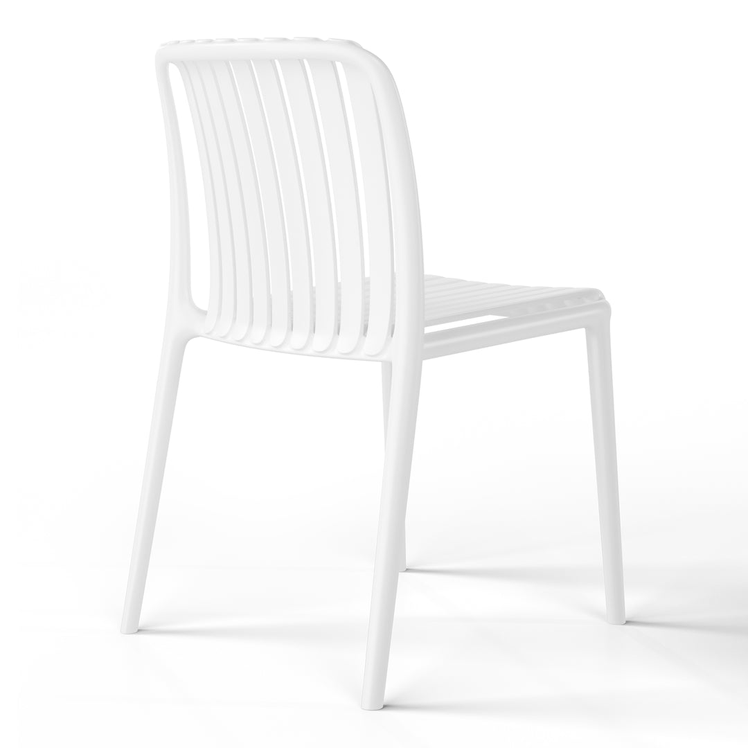 Playa Outdoor Stackable Polypropylene Plastic Dining Side Chairs (Set of 2)