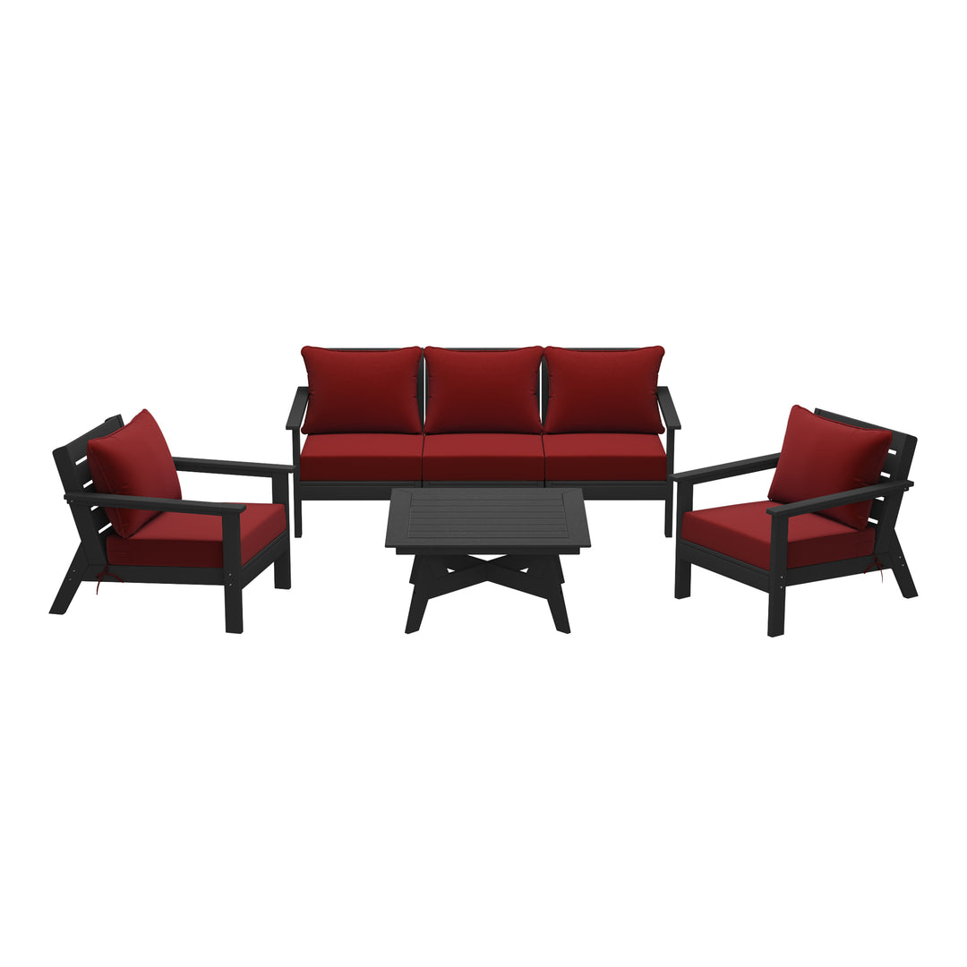 Avalon Outdoor 6-Piece Modular Sectional Patio Furniture Sofa Set