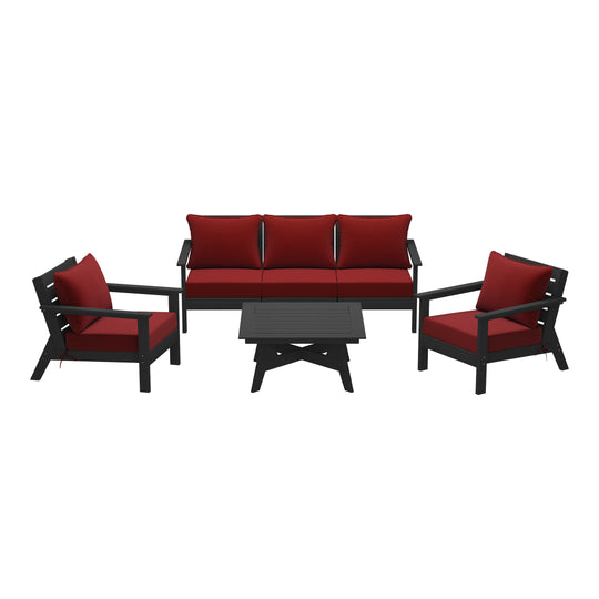 Avalon Outdoor 6-Piece Modular Sectional Patio Furniture Sofa Set