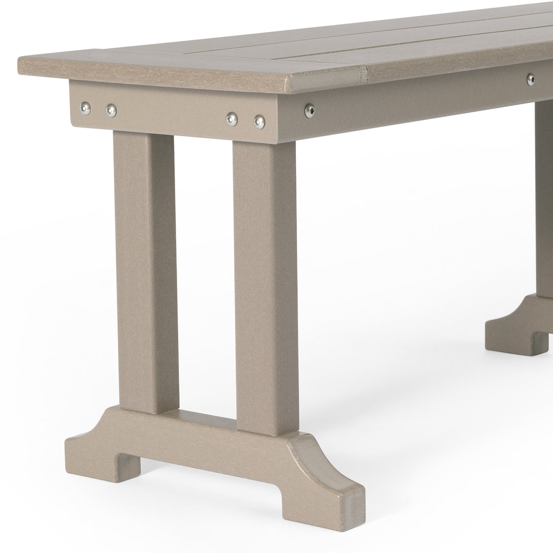 Malibu 65" Outdoor Patio Trestle Dining Bench
