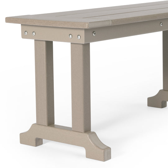Malibu 65" Outdoor Patio Trestle Dining Bench