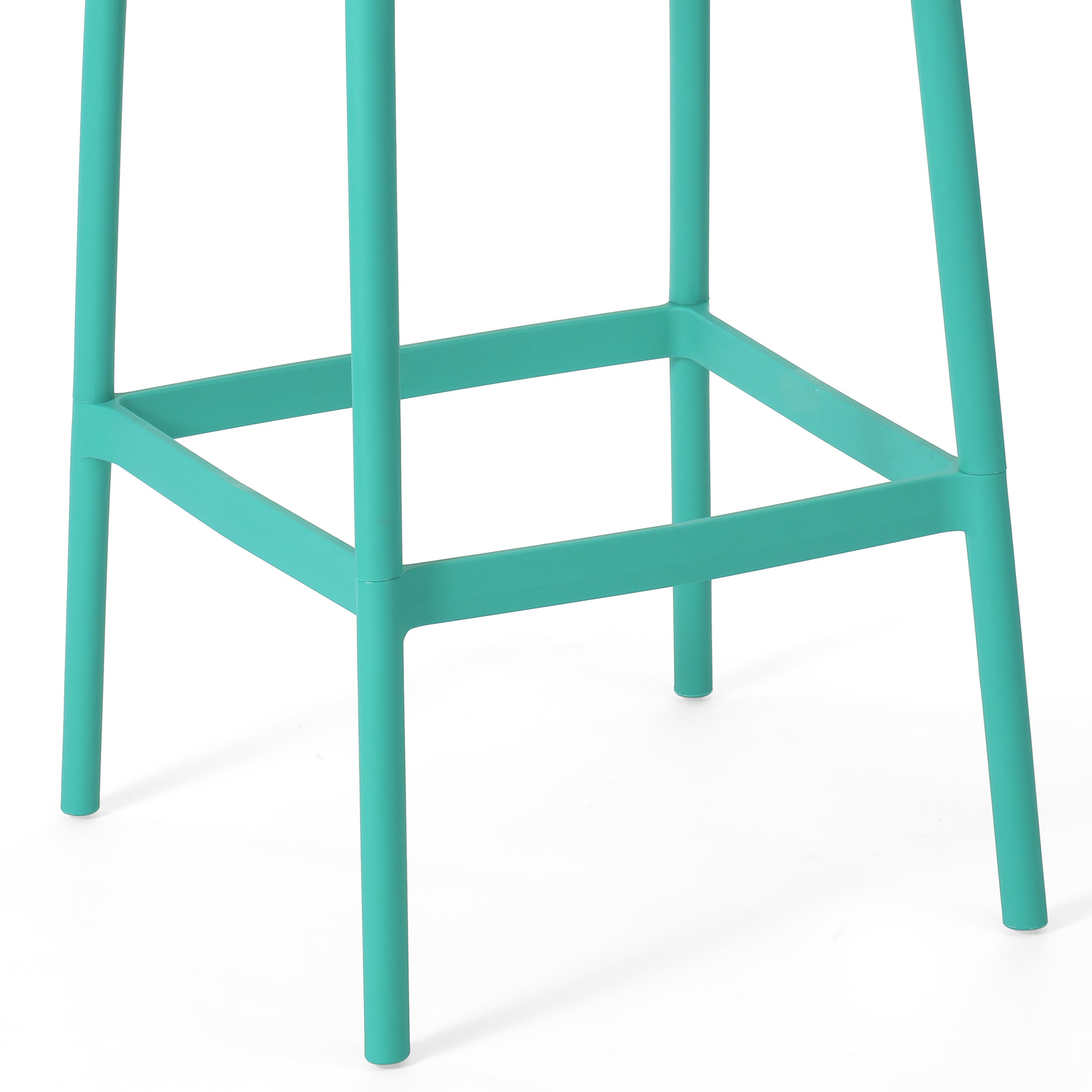Playa 29.5" Outdoor Modern Polypropylene Plastic Patio Bar Height Stools (Set of 2)