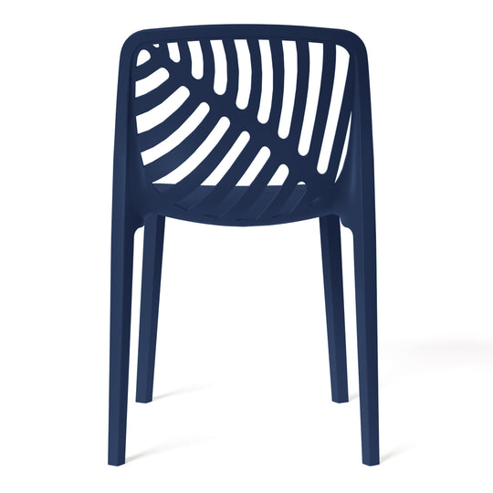 Playa Outdoor Modern Stackable Polypropylene Plastic Patio Bistro Dining Side Chairs (Set of 2)