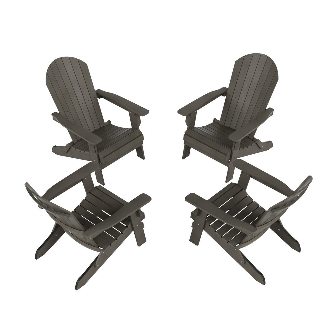 Tuscany Outdoor Folding Adirondack Seashell Chair (Set of 4)