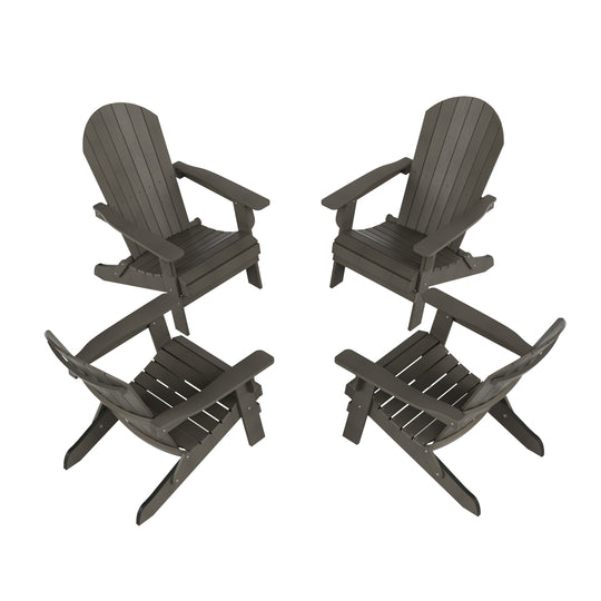 Tuscany Outdoor Folding Adirondack Seashell Chair (Set of 4)