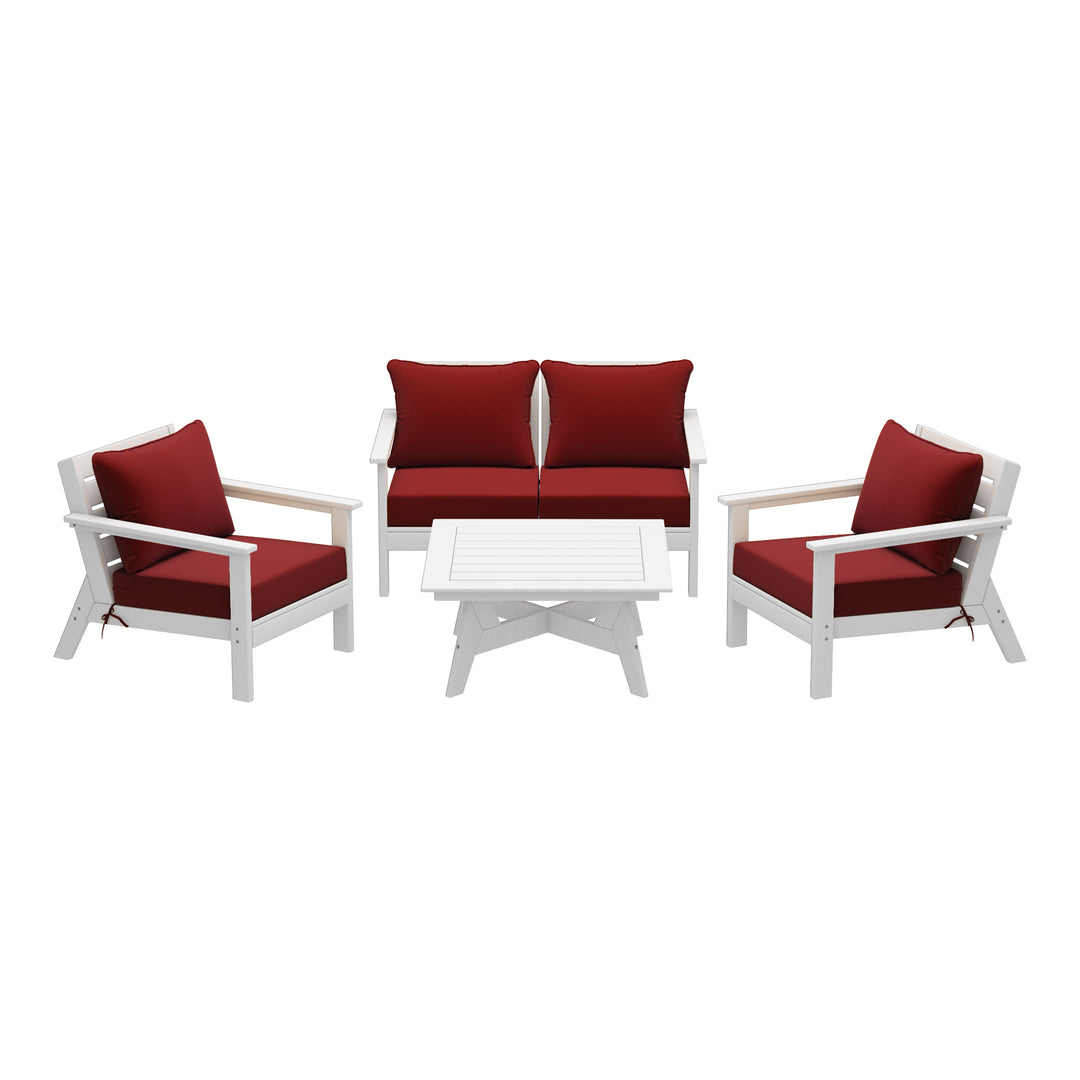Avalon Outdoor 5-Piece Modular Sectional Patio Furniture Sofa Set