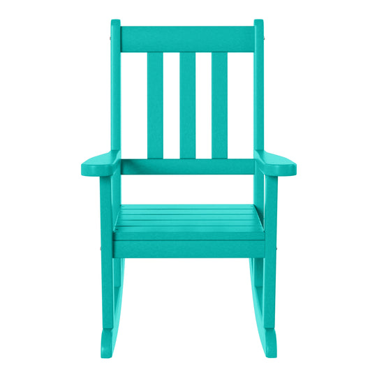 Malibu Outdoor HDPE Plastic Preschool Toddler Rocking Chairs (Set of 2)