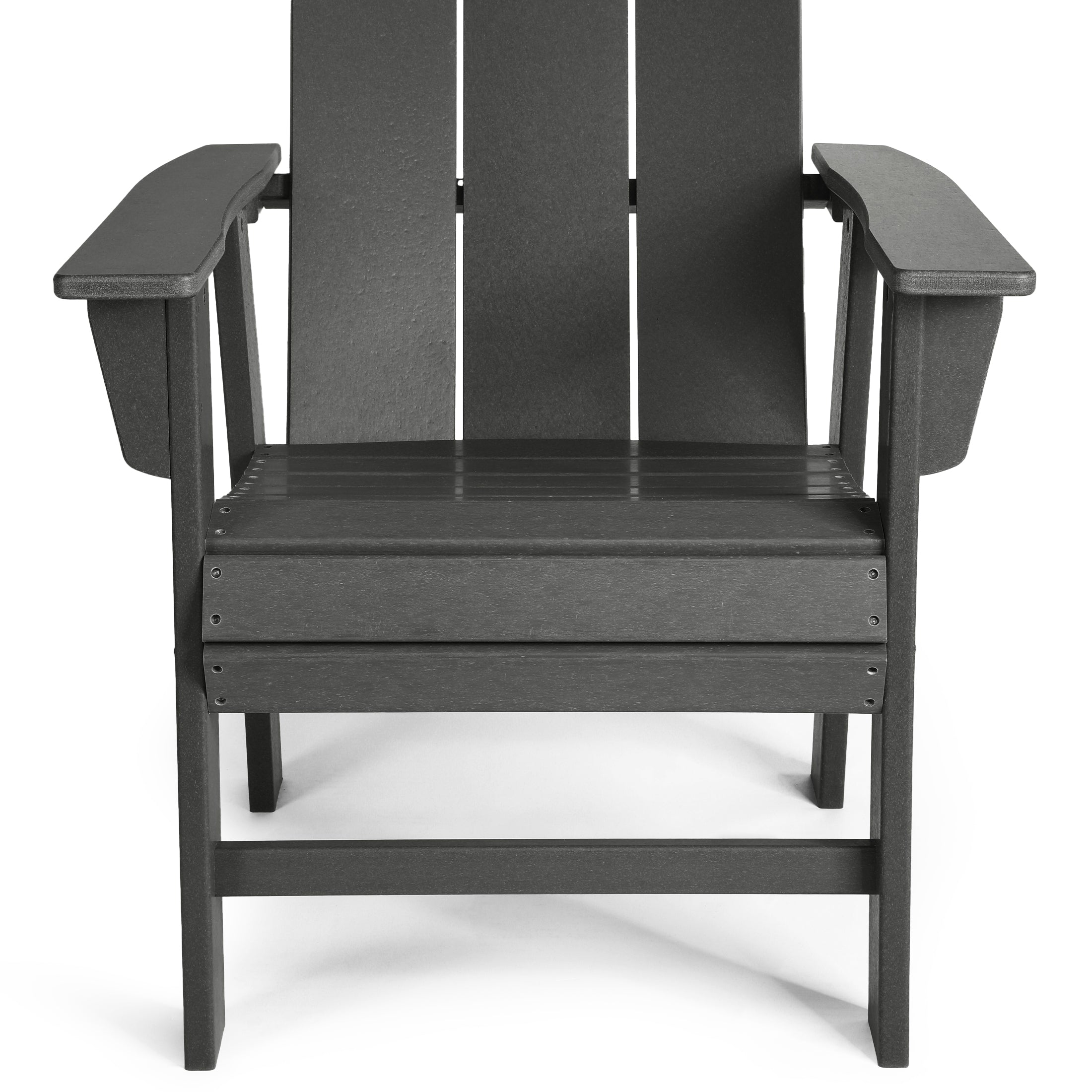 Ashore Outdoor Patio HDPE Plastic Modern Adirondack Dining Chairs (Set of 2)