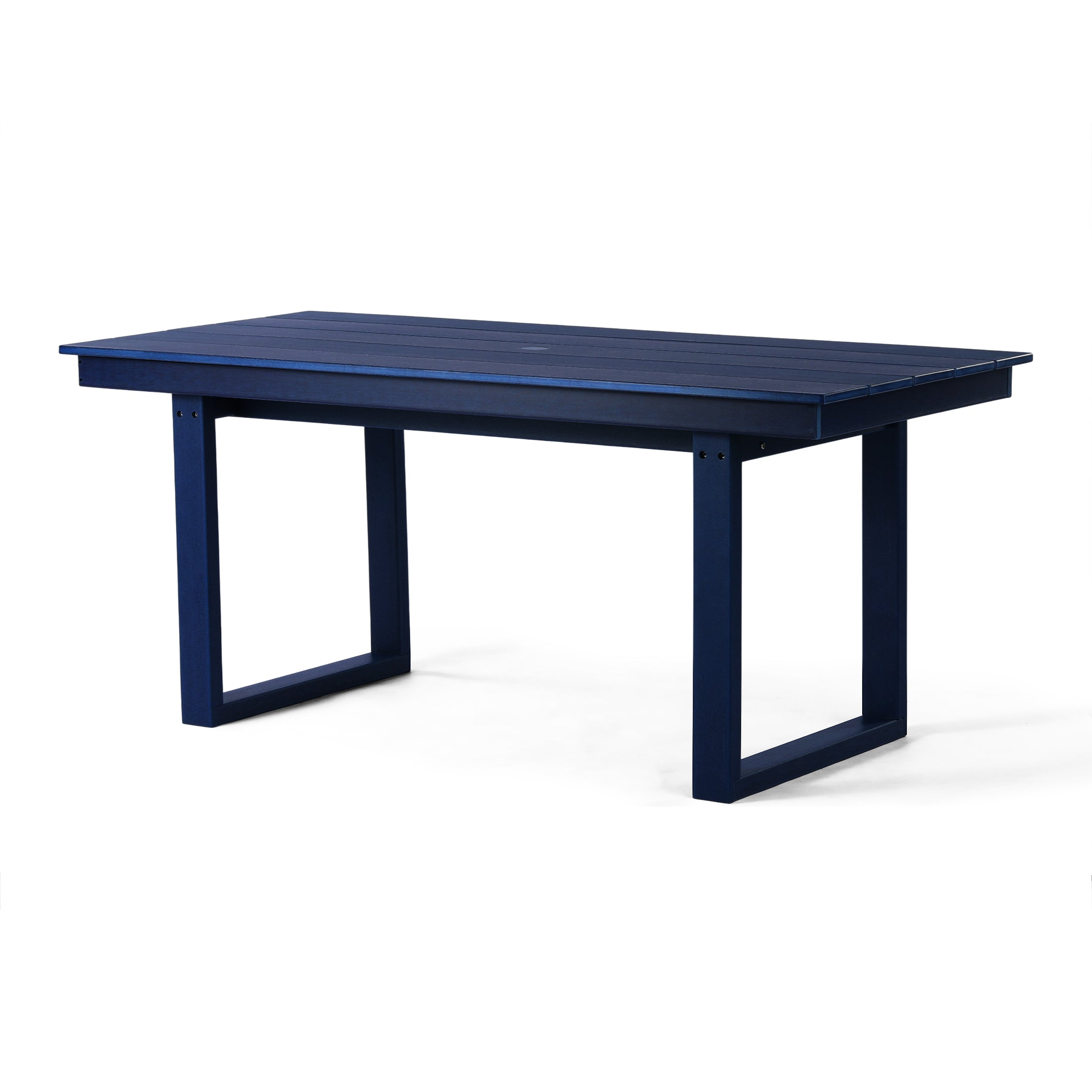 Paloma 7-Piece Modern HDPE Outdoor Patio Dining Table Set With Umbrella Hole